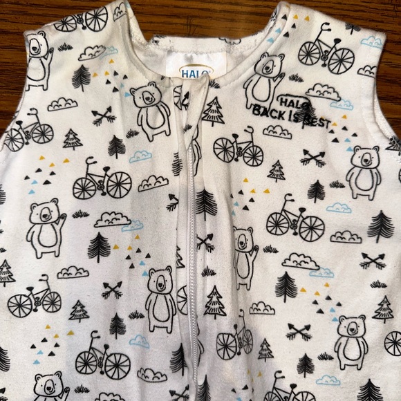 Small Halo Sleep Sack - Bears and Bicycles - Picture 3 of 4